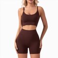 thumbnail image 4 of ZIXKCGDSE Womens Workout Sets Adjustable Ribbed Tank Tops Seamless High Waist Gym Shorts Size M, 4 of 4