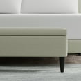thumbnail image 3 of 46.5" Upholstered Storage Bench in Beige, 3 of 8