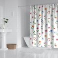 thumbnail image 2 of Pioneer Flower Floral Print Pattern Shower Curtain 84”x72", Bathroom Decorative Shower Curtain Set with 12 Hooks, Waterproof Washable, 2 of 6