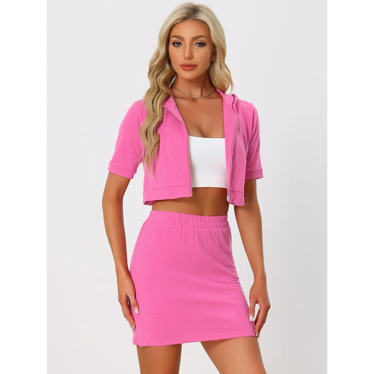 Pink skirt outfit xl online
