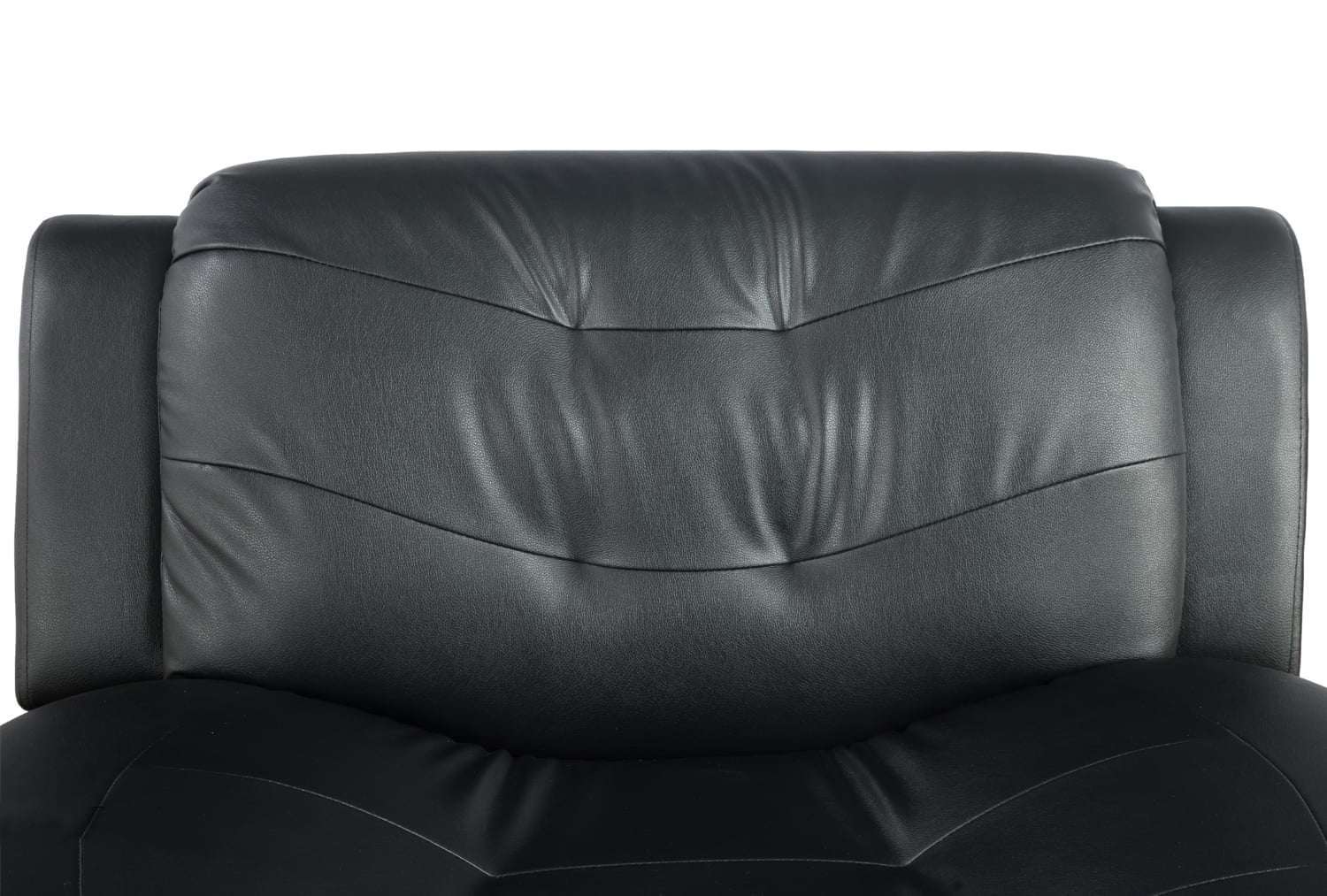 PonLiving Furniture 2 Piece Faux Leather Contemporary Living Room Sofa, Loveseat Set. Black