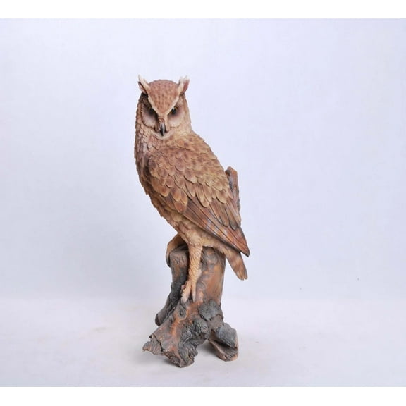 Hi-Line Gifts 14.5" Great Horned Owl Outdoor Garden Statue