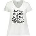 thumbnail image 3 of Inktastic Humor Sorry Did I Just Roll My Eyes out Loud Women's Plus Size V-Neck T-Shirt, 3 of 5