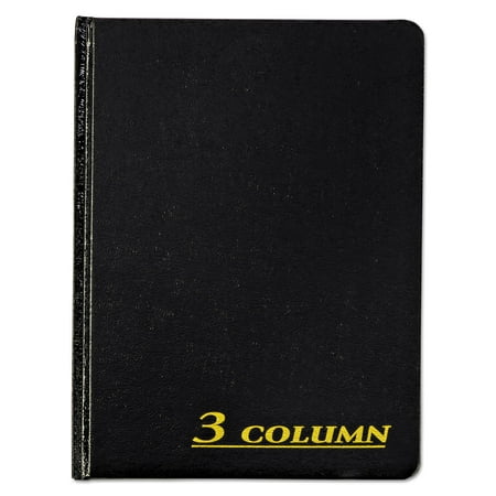 - Account Book, 3 Column, Black Cover, 80 Pages, 7 x 9 1/4