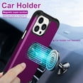 thumbnail image 4 of Decase for Apple iPhone 11,iPhone 11 Rugged Case with 360° Magnetic Ring Holder,Military Grade Double Layer Protector [TPU & PC] Shockproof Invisible Kickstand Phone Cover Case - Purple, 4 of 7