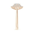 thumbnail image 3 of ANGARA Natural Classic Double Floral Halo Diamond Ring in 14K Rose Gold for Women (Size-5.1mm| Color-H| Clarity-SI2) | April Birthstone, Anniversary, Jewelry Gift for Women | Natural Diamond Ring, 3 of 10