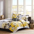 thumbnail image 1 of Mi Zone - Allison Comforter Set - Yellow - Full/Queen - Floral Pattern - Includes 1 Comforter, 1 Decorative Pillow, 2 Shams, 1 of 4