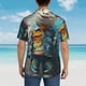 thumbnail image 4 of Balery Whimsical Goat Artist Camisas hawaianas de manga corta para hombre, camisas playeras de corte holgado, camisas de vacaciones con botones,Large, 4 of 7