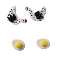 thumbnail image 2 of QIQUWOHUL Funny Jewelry Chicken Eggs Earrings Two Earrings Acrylic Handmade With Love Earrings Gift Earrings, 2 of 4