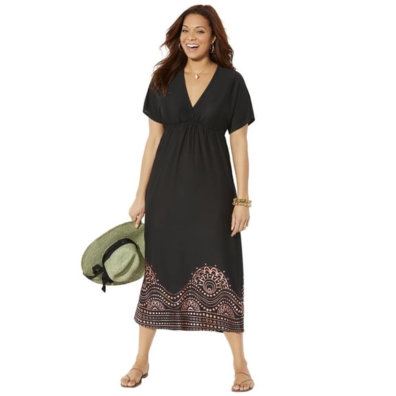 Swimsuits for All Women's Kate V-Neck Cover Up Maxi Dress