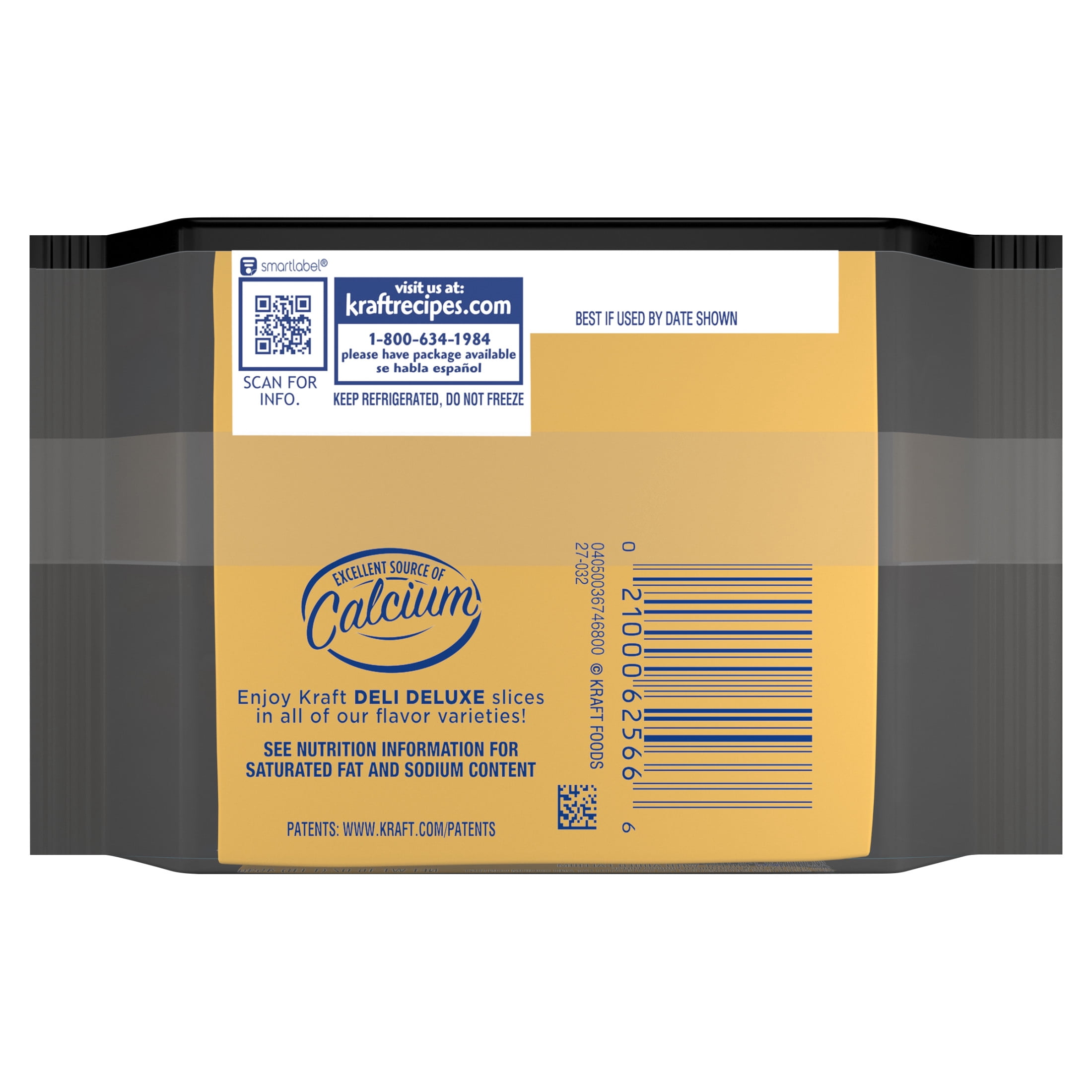 Kraft Deli Deluxe 2% Milk American Cheese Slices, 16 oz Pack, 24 Slices