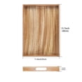thumbnail image 2 of Bandeja de servir Krismax de madera rústica marrón de 40 x 29 cm con asas, 2 of 5