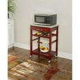 thumbnail image 3 of Riverbay Furniture Transitional Wood/Granite Top Kitchen Cart in Wenge Espresso, 3 of 14