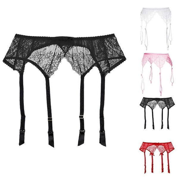 Lace Garter Belt Women Sexy Lingerie Transparent Solid Color Underwear Breathable Elastic Adjusted Garter Belt Ropa Gotica Mujer