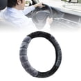 thumbnail image 3 of Funda para volante de coche, clásica, Universal, de 15 pulgadas, para invierno gris Sharpla Cubierta del volante del coche, 3 of 8