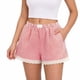 thumbnail image 1 of TaTaai Women's Spring Summer Cute Striped Lace Splice Elastic Waist Short Pants Comfortable Soft Home Sleep Lounge Shorts with Pockets Casual Daily Wear Gift, 1 of 5