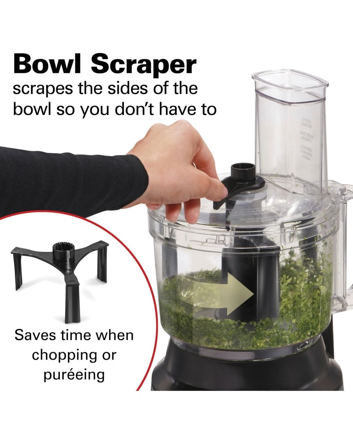 10-Cup Food Processor with Built-in Bowl Scraper and Large Feed Chute