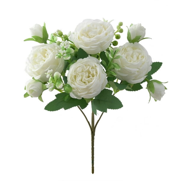 Rosas Flores Artificiales Ramo de Rosas - Flores Artificiales Decoración Del Hogar Ramo de Bodas