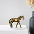 thumbnail image 4 of Horse Statue Decor - Hand Carved Copper Alloy, Aesthetic Upgrade, Housewarming Gift, Minimalist Style Desktop Ornament, 4 of 6