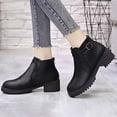thumbnail image 2 of NOKIO Women'S Vintage Ankle Boots With Side Zippers Minimalist Side Zipper Boots For Women Ankle Boots Short Boots Single Shoes For Ladies Casual Shoes Women'S Sophisticated Suede Ankle Booties, 2 of 5