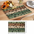 thumbnail image 6 of Dark Sage Green Brown Placemats Set of 6 Farmhouse Dog Paw Vintage Place Mats Indoor Wipeable Table Mats Washable Cloth Dining Table Placemats for Kitchen Holiday Party Home Decor 13x19 Inch, 6 of 9