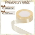 thumbnail image 4 of Satin Ribbon 1 Inch 24 Yards Solid Polyester Satin Ribbons for Gift Wrapping Wedding Party Decoration Flower Bouquet Crafts Christmas, Cream, 4 of 7