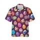 thumbnail image 2 of Camisas de feliz día de Pascua para hombres, camisa hawaiana informal con estampado 3D de huevo, blusas con botones de conejo de dibujos animados, 2 of 5