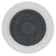 thumbnail image 2 of SAFAVIEH Braided Celinda Solid Polyester Reversible Area Rug, Black/Light Gray, 6' x 6' Round, 2 of 7