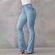 thumbnail image 1 of WILLBEST Pantalones Mujer Pantalones Vaqueros de Mujer, de Cintura Alta, Elásticos, Cómodos, Informales, Con Bolsillos, Corte Clásico, Pierna Ajustada a La Moda. XXXXL, 1 of 4