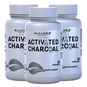 Activated Charcoal - 1560 mg Highly Absorbent - Gas & Bloating - Detox Supplement - Derived from Coconut Shells - Hallusa Natural - 180 Capsules