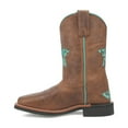 thumbnail image 3 of Dan Post Boots Girls Starr Tooled Inlay Leopard Square Toe Cowboy   Mid Cal, 3 of 5