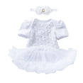 thumbnail image 2 of AURIGATE Toddler Baby Girl Skirt Toddler Baby Girls Net Yarn Solid Color Rose Flower Romper Jumpsuit Short Skirt, 2 of 5
