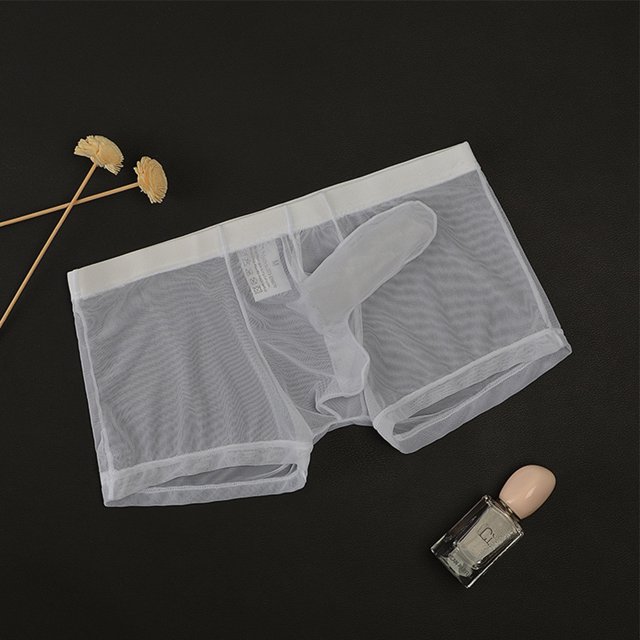 Sexy Shorts U Convex Pouch Boxer Men Swimming Trunks Underwear Transparent Ultra-thin See Through Boxer Briefs Mesh Panties XL Red|https://ae01.alicdn.com/kf/S17bb0d1b47f04ca3846e39c21d0b938cf.jpeg