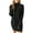 Black, variant on Oversize Women's Crewneck Oversized Pullover Fall Cable Knit Long Sleeve Short Sweaters Dresses