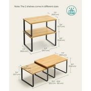 2 Pack Cabinet Organizers Shelf, Spice Rack, Kitchen Counter Shelves, Kitchen Storage