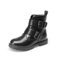 thumbnail image 1 of Botas DREAM PAIRS para Niñas con Brillo, Tobillo, Cierre Lateral y Hebilla Negra, 1 of 5