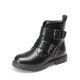 thumbnail image 1 of Botas DREAM PAIRS para Niñas con Brillo, Tobillo, Cierre Lateral y Hebilla Negra, 1 of 5