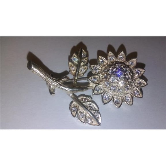 Designer Jewelry JF108S Sun Flower in 925 Sterling Silver