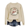 thumbnail image 5 of Hilzaten Womens Long Sleeve Tops Hoodie Loosse Pullover Casual Print Sweatshirts for Women, 5 of 7