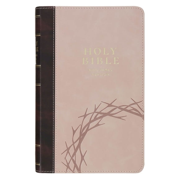Bible-KJV GP BROWN PINK CROWN OF THORNS FAUX LEATHER