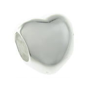 Queenberry Sterling Silver Sweet Love Heart European Style Bead Charm Fits Pandora