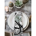 thumbnail image 2 of Grey Geometric Cloth Napkins Set of 4 Reusable Dinner Napkins, Retro Black White Abstract Striped Lines Cocktail Napkin Washable Table Napkins for Wedding/Holiday Party/Baby Shower 20"x20", 2 of 7