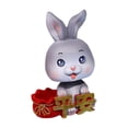 thumbnail image 5 of WLPZXP New Year Sculpture Tabletop Desk Tearoom Home Treasure Bag Resin Statue Figurine Big Eyes 7x11cm, 5 of 9