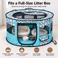 thumbnail image 2 of Portable Pet Playpen, Foldable Breathable Oxford Cloth Pet Tent, for Small dog Cats Rabbits, Indoor Outdoor Travel Camping Use, 2 of 7