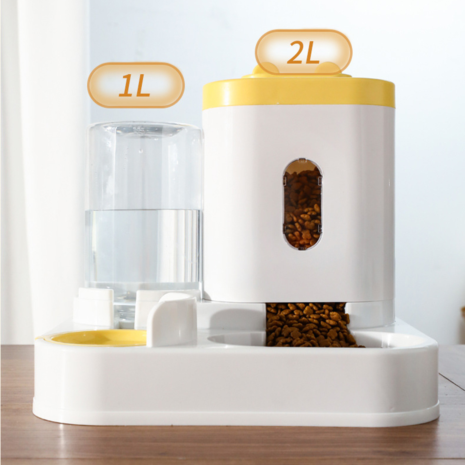 YIFAEUX Pet Feeder Automatic Gravity Cat Dog Water Dispenser Large Capacity Visible Pet Food Feeder Pet Supplies