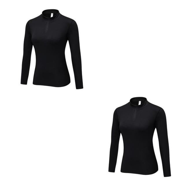 Minnieouse Sudadera con capucha de cuello y media cremallera para mujer, Tops térmicos para correr y Fitness para niñas, ropa de abrigo Type1 NO1