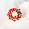 thumbnail image 3 of Broche de corona CHAO broche navideño con incrustaciones de aceite y gotas de diamantes, 3 of 5