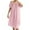 Pink, variant on Uaswgudfs Women's Off Shoulder Nightgown with Removable Pads, Casual Midi Sleep Dress, Comfortable Loungewear Nightdress for Women Blue L