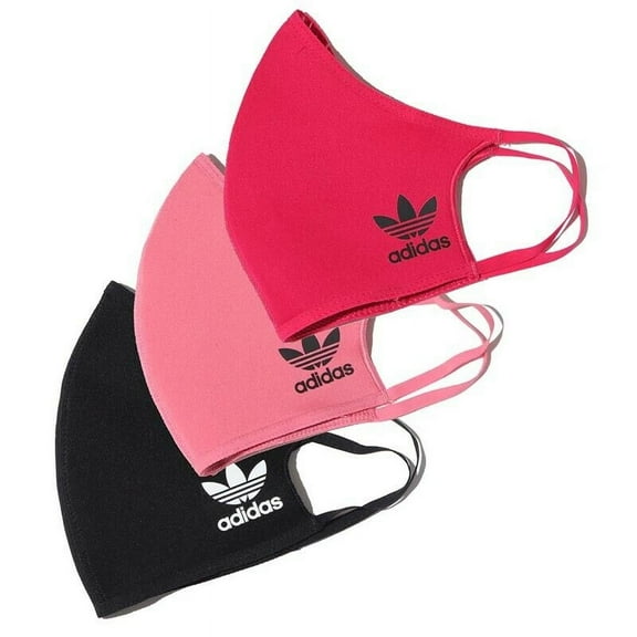 Adidas Unisex Face Covers Facemasks 3-Pack, Black/Rose Tone/Bold Pink, HC4695