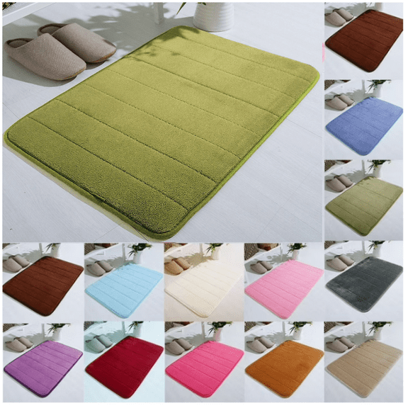 Non Slip Rug Bath Super Soft Lounge Floor Carpet Machine Washable Outdoor Home Decor Accessories - Green(24" x 17")